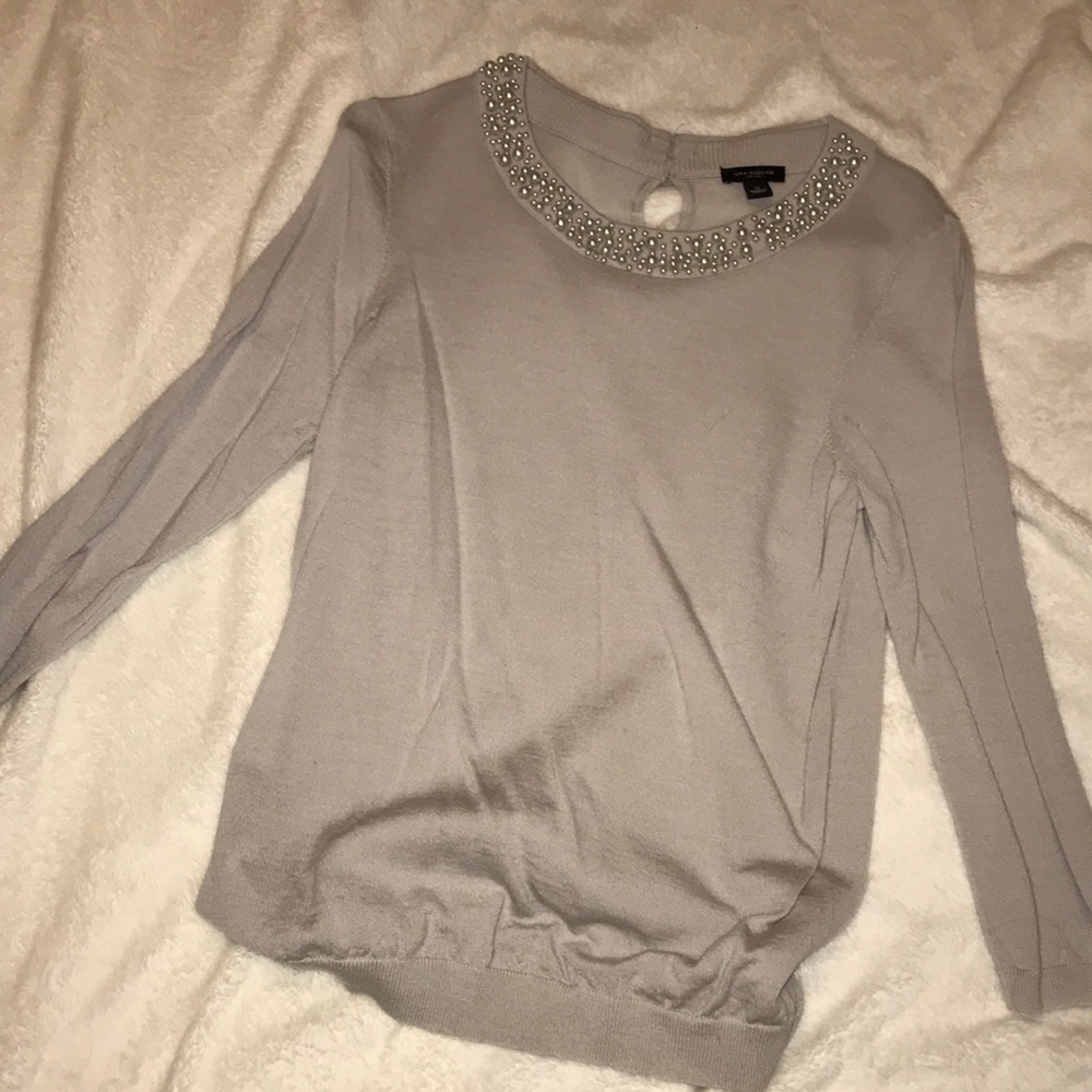 Beaded Neck Sweater